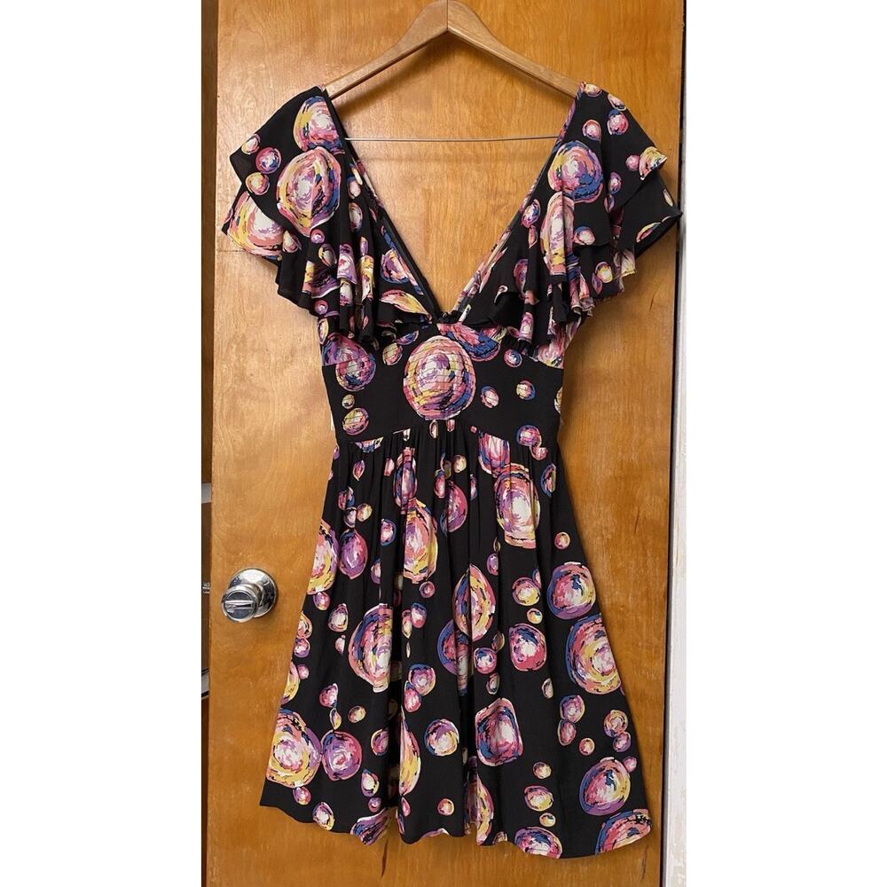 Trashy Diva Black and Pink Bubble Print Midi Dress